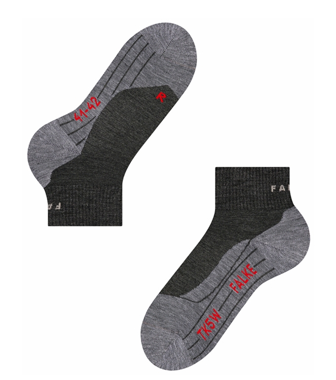 Falke Trekking <span>16473 3180 TK5 Short</span> 16473 3180 TK5 Short grijs - www.bremmerschoenen.info - Bremmer Schoenen