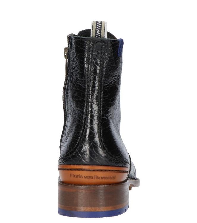 Floris van Bommel Veterboot <span>85644/01</span> 85644/01 zwart - www.bremmerschoenen.info - Bremmer Schoenen
