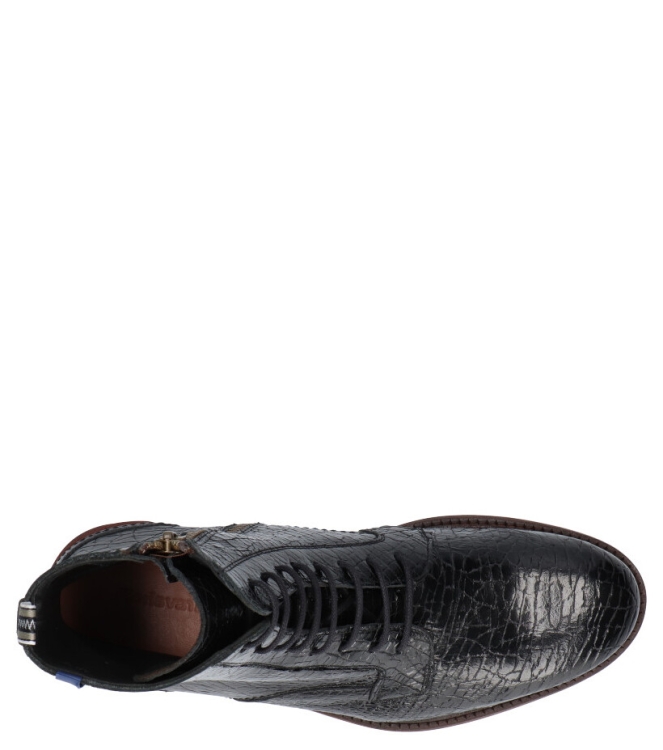 Floris van Bommel Veterboot <span>85644/01</span> 85644/01 zwart - www.bremmerschoenen.info - Bremmer Schoenen