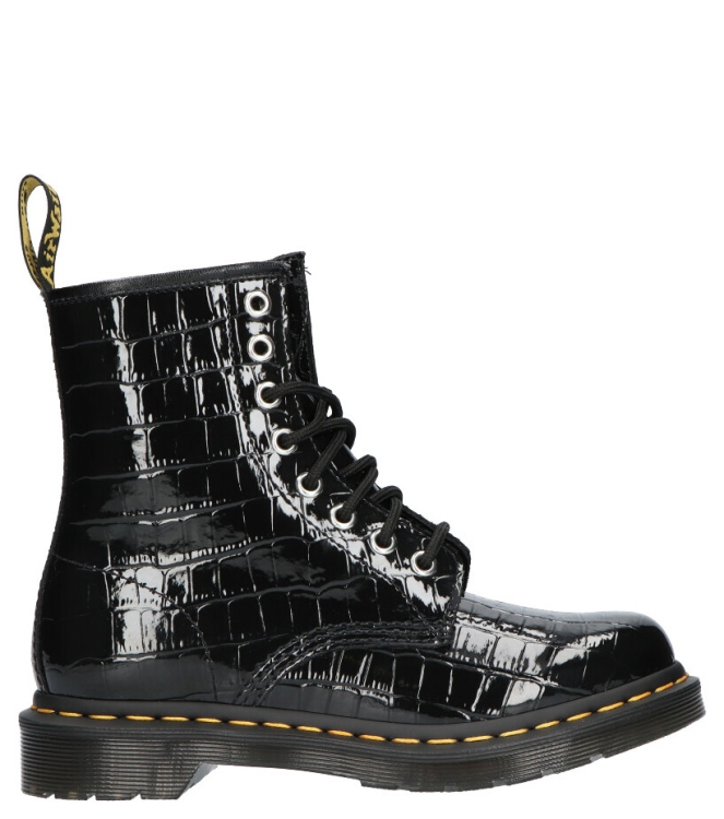Dr. Martens Dr. Martens veterboot <span>26262001 1460W</span> black croco Dr. Martens veterboot <span>26262001 1460W</span> 26262001 1460W zwart - www.bremmerschoenen.info - Bremmer Schoenen