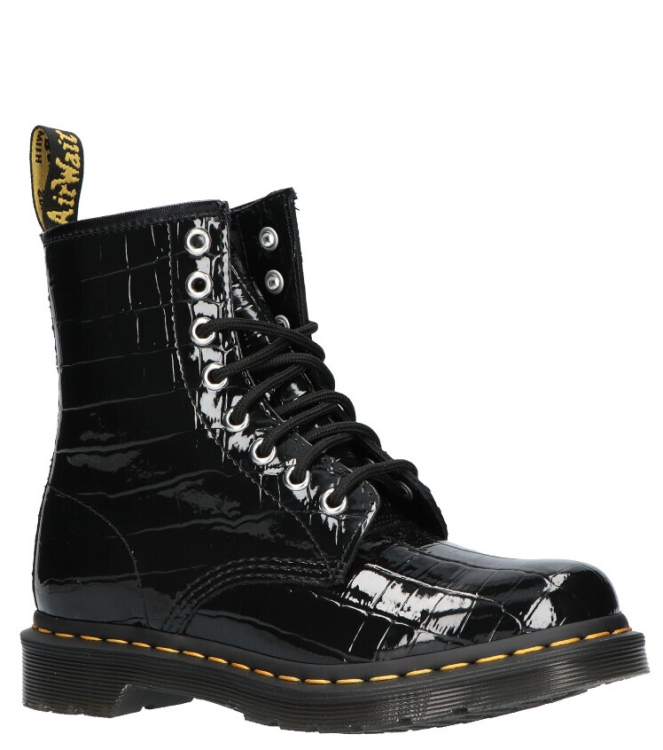 Dr. Martens Dr. Martens veterboot <span>26262001 1460W</span> black croco Dr. Martens veterboot <span>26262001 1460W</span> 26262001 1460W zwart - www.bremmerschoenen.info - Bremmer Schoenen