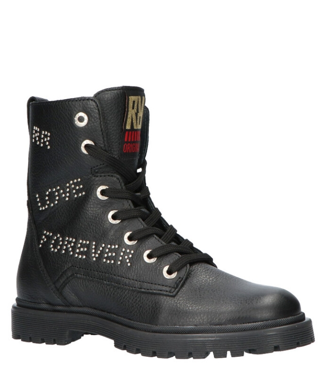 Red-Rag Red Rag Veterboot <span>11118-922</span> 922 Black Nappa Red Rag Veterboot <span>11118-922</span> 11118-922 zwart - www.bremmerschoenen.info - Bremmer Schoenen