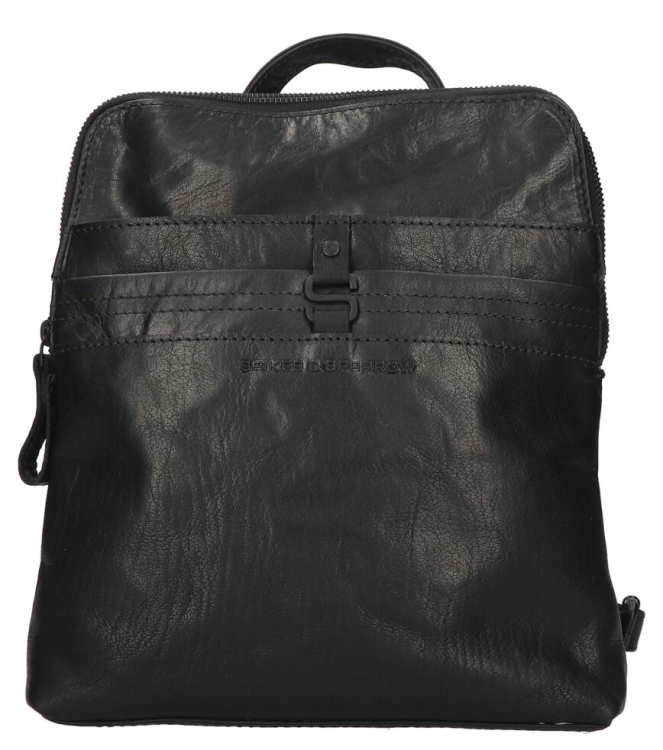 Spikes & Sparrow Rugtas <span>9213200 Black</span> 9213200 Black zwart - www.bremmerschoenen.info - Bremmer Schoenen