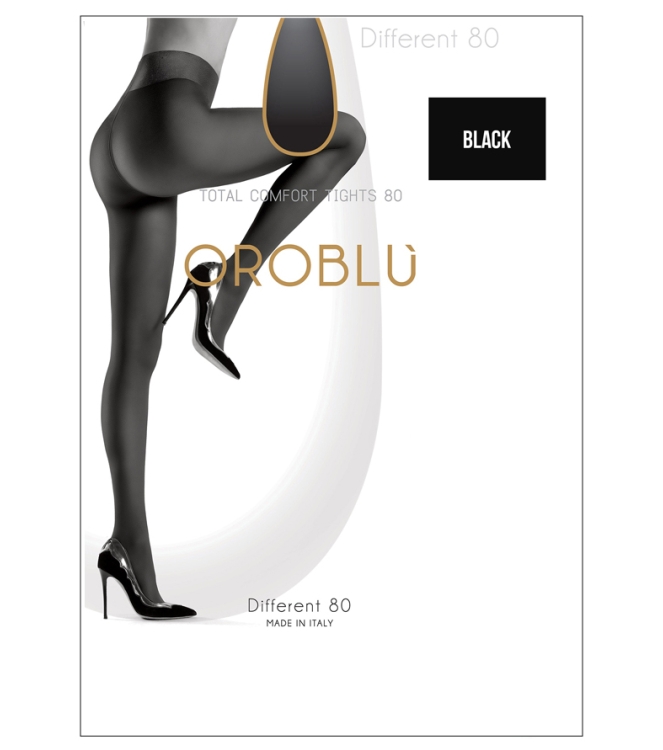 Oroblu Panty <span>Different 80 Black</span> Different 80 Black zwart - www.bremmerschoenen.info - Bremmer Schoenen