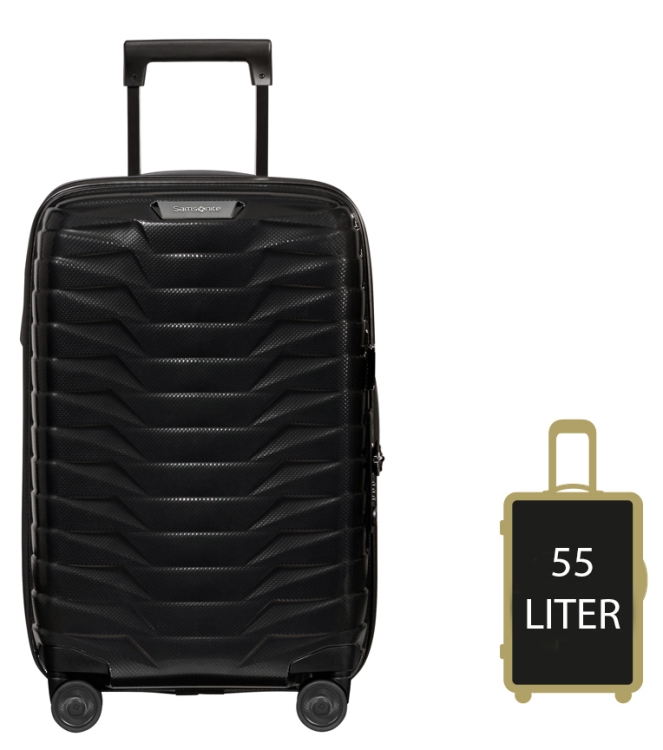Samsonite trolley <span>140087 1041 Proxis Spinner 55</span> 140087 1041 Proxis Spinner 55 zwart - www.bremmerschoenen.info - Bremmer Schoenen
