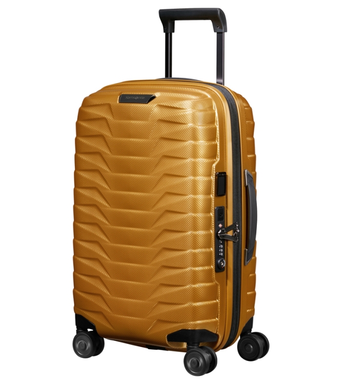 Samsonite trolley <span>140087 6856 Proxis Spinner 55</span> 140087 6856 Proxis Spinner 55 geel - www.bremmerschoenen.info - Bremmer Schoenen
