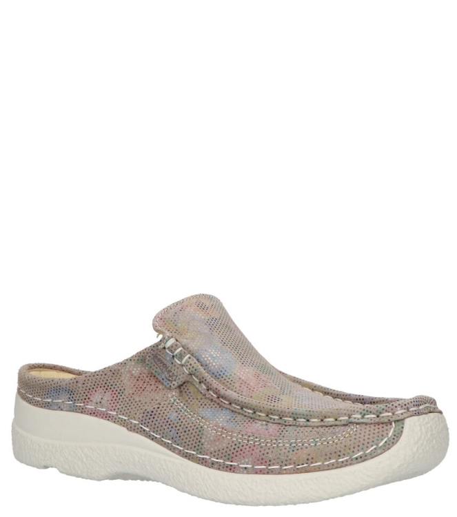 Wolky Wolky Slipper <span>0620245 157 Roll Slide</span> 157 Taupe flower Wolky Slipper <span>0620245 157 Roll Slide</span> 0620245 157 Roll Slide beige - www.bremmerschoenen.info - Bremmer Schoenen