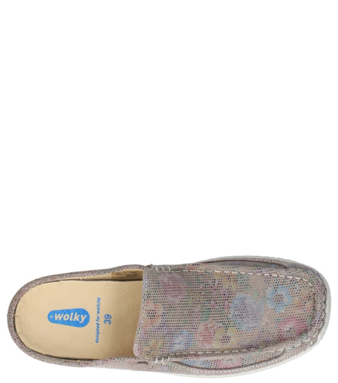 Wolky Wolky Slipper <span>0620245 157 Roll Slide</span> 157 Taupe flower Wolky Slipper <span>0620245 157 Roll Slide</span> 0620245 157 Roll Slide beige - www.bremmerschoenen.info - Bremmer Schoenen