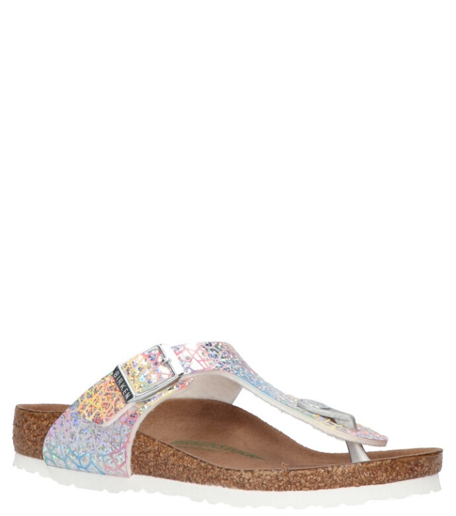 Birkenstock Birkenstock slipper <span>1022193 Gizeh kids</span> Flashy hologram silver VEG Birkenstock slipper <span>1022193 Gizeh kids</span> 1022193 Gizeh kids zilver - www.bremmerschoenen.info - Bremmer Schoenen