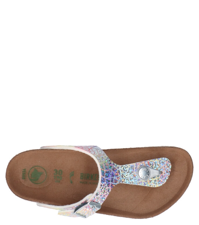 Birkenstock Birkenstock slipper <span>1022193 Gizeh kids</span> Flashy hologram silver VEG Birkenstock slipper <span>1022193 Gizeh kids</span> 1022193 Gizeh kids zilver - www.bremmerschoenen.info - Bremmer Schoenen