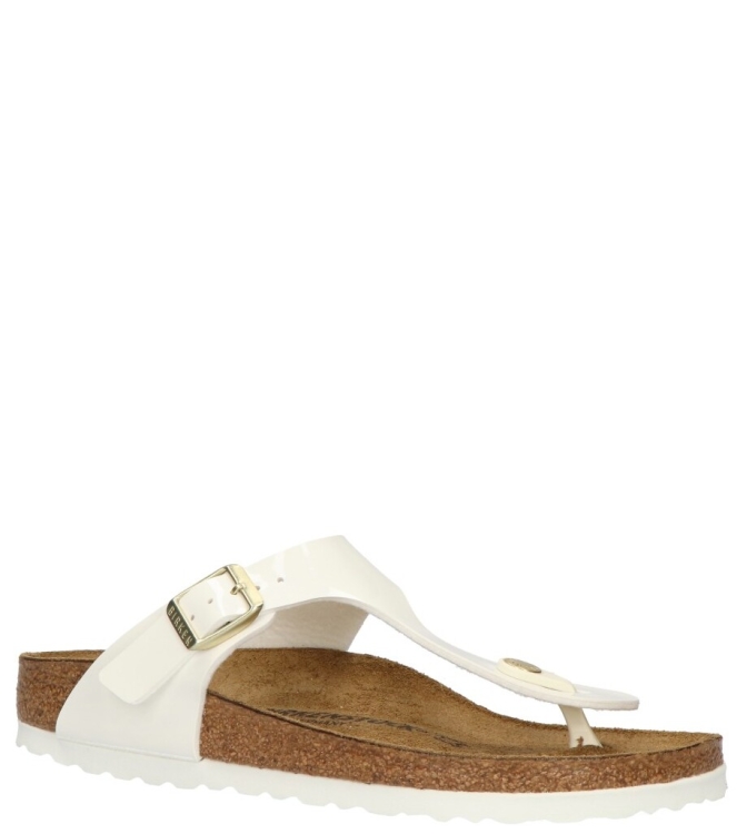 Birkenstock Birkenstock Slipper <span>1005300 Gizeh</span> patent white Birkenstock Slipper <span>1005300 Gizeh</span> 1005300 Gizeh wit - www.bremmerschoenen.info - Bremmer Schoenen