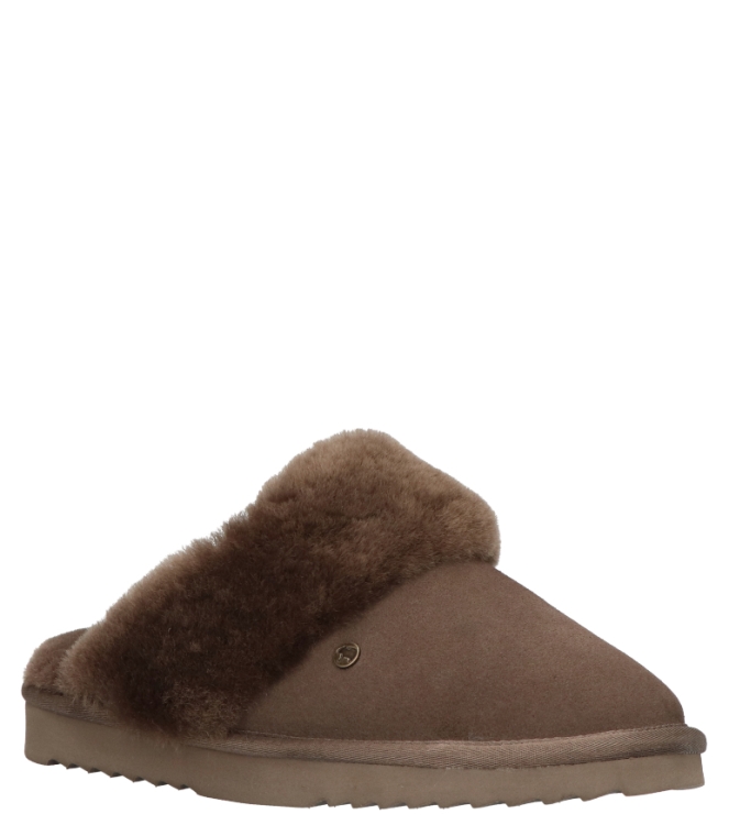 Warmbat pantoffel <span>Flurry women FLS321088 Pebble</span> Flurry women FLS321088 Pebble grijs - www.bremmerschoenen.info - Bremmer Schoenen