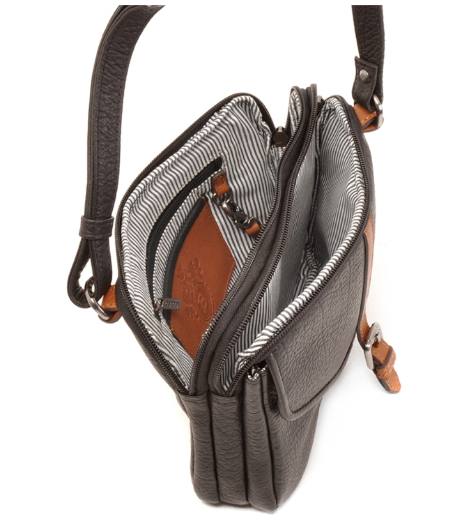 Berba Crossbody tas <span>125-041-12</span> 125-041-12 bruin - www.bremmerschoenen.info - Bremmer Schoenen