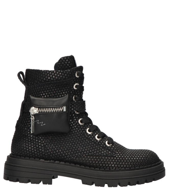 Red-Rag Red Rag veterboot <span>12472 921</span> 921 Black Metallic Red Rag veterboot <span>12472 921</span> 12472 921 zwart - www.bremmerschoenen.info - Bremmer Schoenen