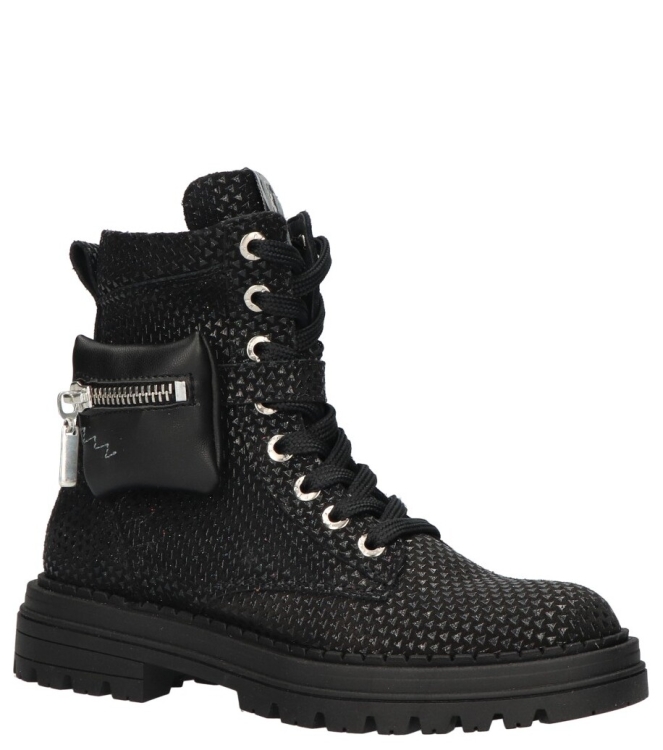 Red-Rag Red Rag veterboot <span>12472 921</span> 921 Black Metallic Red Rag veterboot <span>12472 921</span> 12472 921 zwart - www.bremmerschoenen.info - Bremmer Schoenen