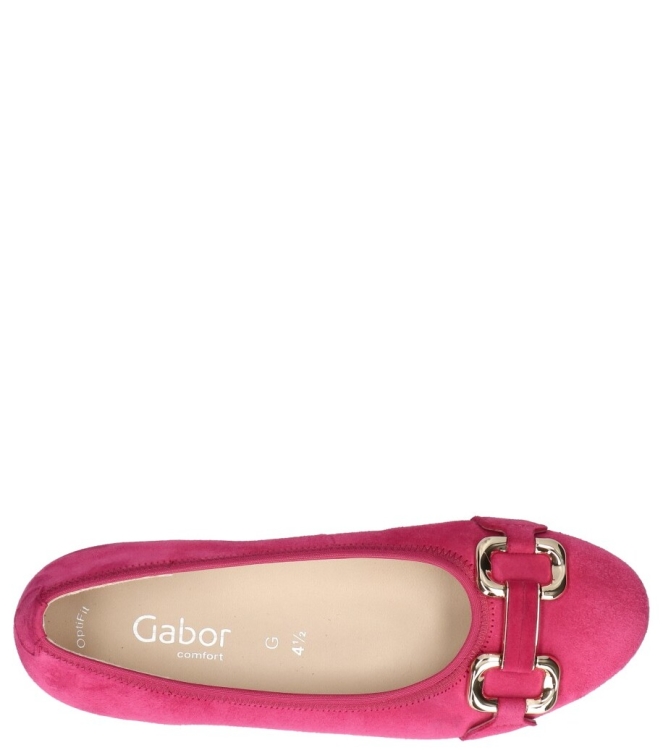 Gabor Gabor Ballerina <span>42.462.21</span> 21 pink (gold) Gabor Ballerina <span>42.462.21</span> 42.462.21 rose - www.bremmerschoenen.info - Bremmer Schoenen