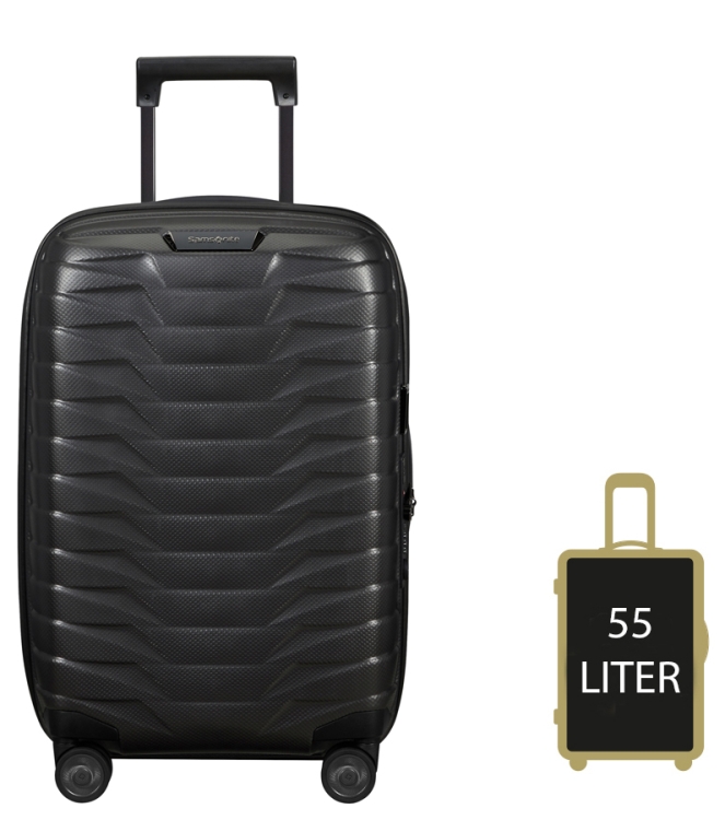 Samsonite Trolley <span>140087 4804 Proxis Spinner 55</span> 140087 4804 Proxis Spinner 55 grijs - www.bremmerschoenen.info - Bremmer Schoenen