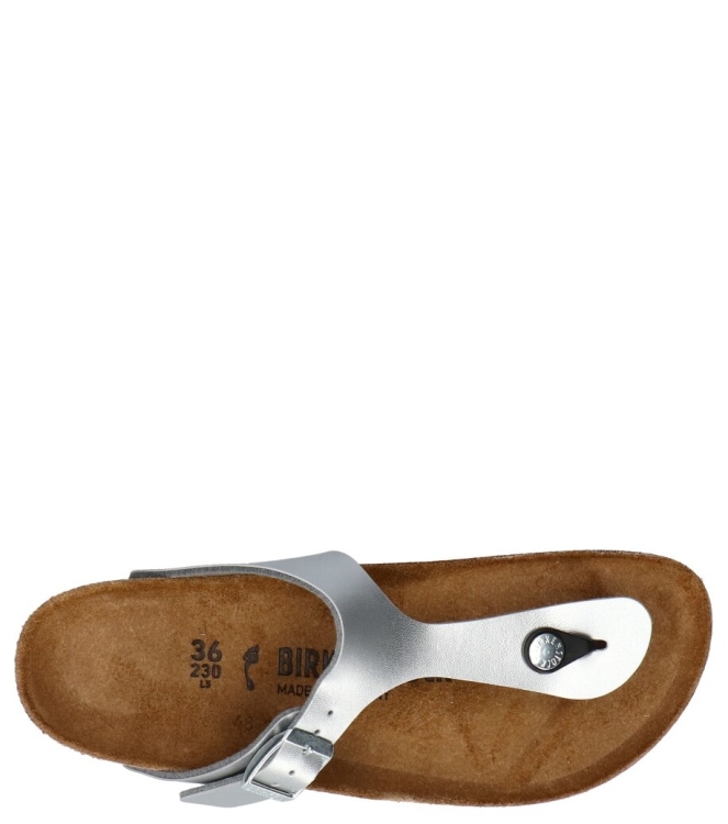 Birkenstock Birkenstock slipper <span>043853 Gizeh</span> Silver Birkenstock slipper <span>043853 Gizeh</span> 043853 Gizeh zilver - www.bremmerschoenen.info - Bremmer Schoenen
