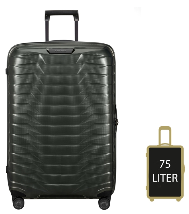 Samsonite koffer <span>126042 9781 Proxis Spinner 75</span> 126042 9781 Proxis Spinner 75 groen - www.bremmerschoenen.info - Bremmer Schoenen