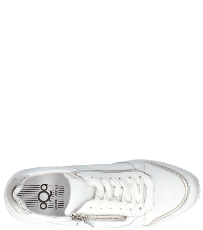 Aqa Aqa sneaker <span>A8731 A11B47</span> A11B47 velv. opt white lamin. cham Aqa sneaker <span>A8731 A11B47</span> A8731 A11B47 wit - www.bremmerschoenen.info - Bremmer Schoenen