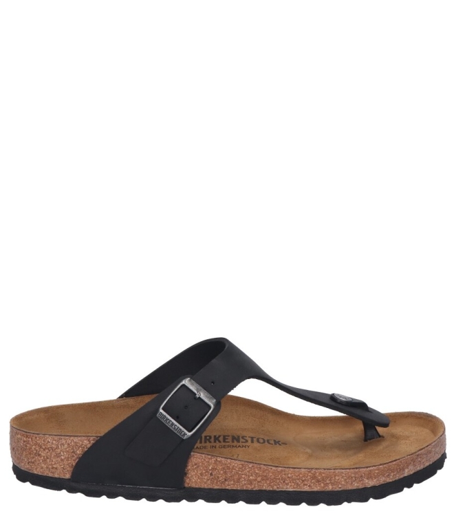 Birkenstock Birkenstock slipper <span>845251 Gizeh</span> oiled Black Birkenstock slipper <span>845251 Gizeh</span> 845251 Gizeh zwart - www.bremmerschoenen.info - Bremmer Schoenen