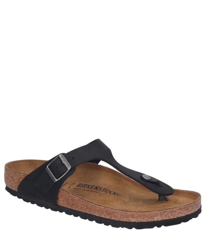 Birkenstock Birkenstock slipper <span>845251 Gizeh</span> oiled Black Birkenstock slipper <span>845251 Gizeh</span> 845251 Gizeh zwart - www.bremmerschoenen.info - Bremmer Schoenen