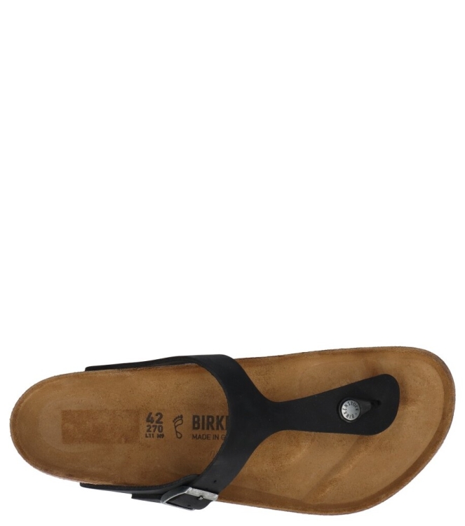 Birkenstock Birkenstock slipper <span>845251 Gizeh</span> oiled Black Birkenstock slipper <span>845251 Gizeh</span> 845251 Gizeh zwart - www.bremmerschoenen.info - Bremmer Schoenen