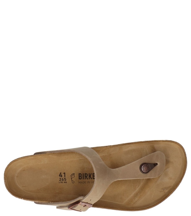 Birkenstock Birkenstock slipper <span>943811 Gizeh</span> oiled Tabacco Brown Birkenstock slipper <span>943811 Gizeh</span> 943811 Gizeh groen - www.bremmerschoenen.info - Bremmer Schoenen