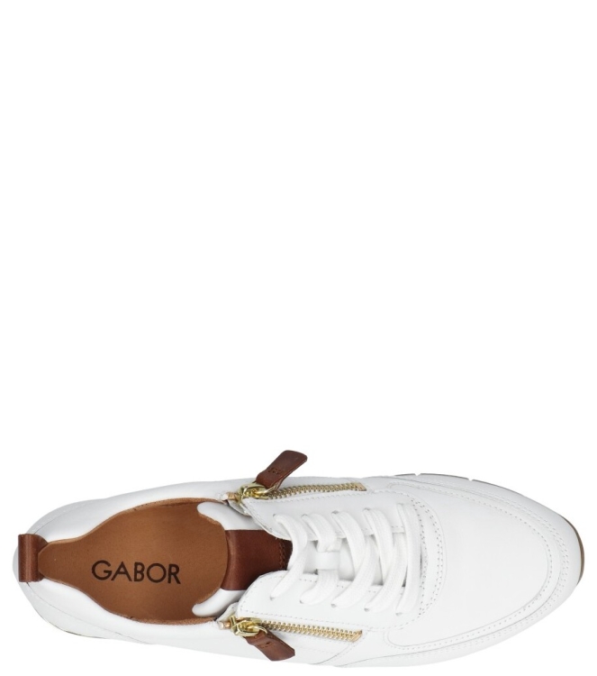 Gabor Gabor sneaker <span>83.411.24</span> 24 weiss/camel (gold) Gabor sneaker <span>83.411.24</span> 83.411.24 wit - www.bremmerschoenen.info - Bremmer Schoenen
