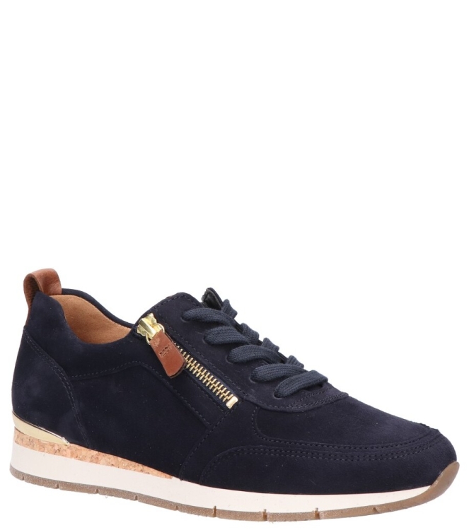 Gabor Gabor sneaker <span>83.411.16</span> 16 dk-blue/camel(gold Gabor sneaker <span>83.411.16</span> 83.411.16 blauw - www.bremmerschoenen.info - Bremmer Schoenen