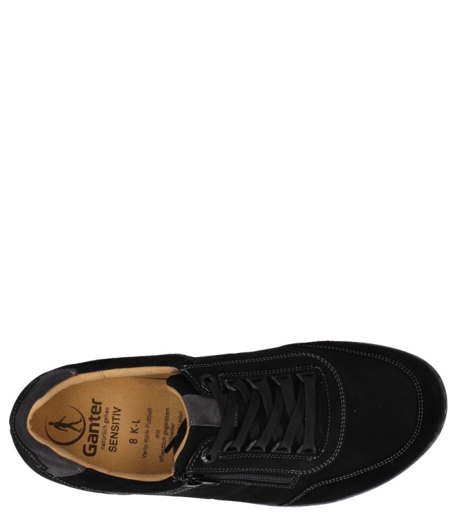 Ganter sneaker <span>259852 0100 Karl-Ludwig</span> 259852 0100 Karl-Ludwig zwart - www.bremmerschoenen.info - Bremmer Schoenen