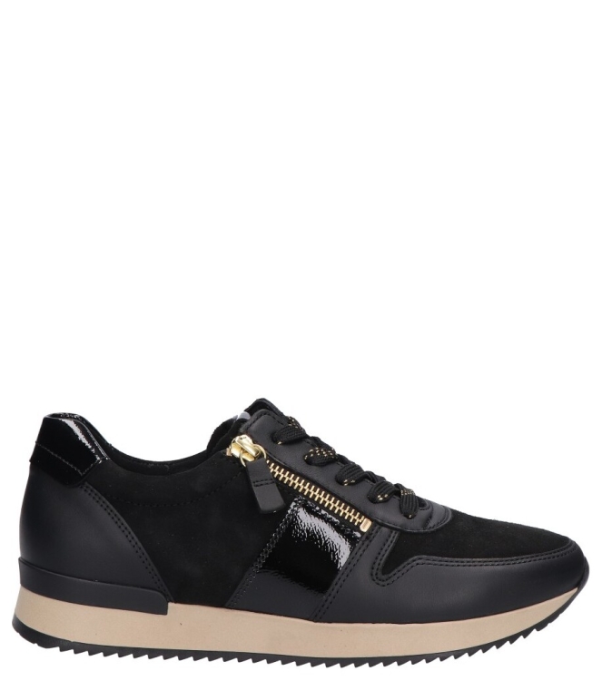 Gabor Gabor sneaker <span>6019.01.001</span> 001 black (gold) Gabor sneaker <span>6019.01.001</span> 6019.01.001 zwart - www.bremmerschoenen.info - Bremmer Schoenen