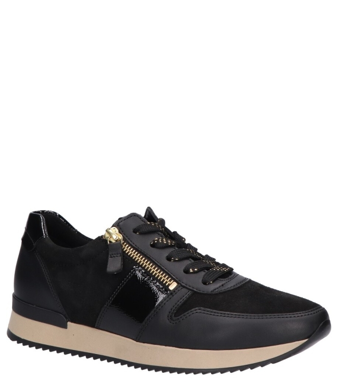 Gabor Gabor sneaker <span>6019.01.001</span> 001 black (gold) Gabor sneaker <span>6019.01.001</span> 6019.01.001 zwart - www.bremmerschoenen.info - Bremmer Schoenen