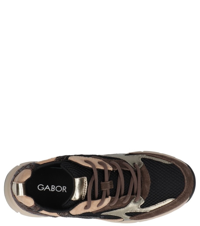 Gabor Gabor sneaker <span>6005.01.007</span> 007 black/brown/sand c Gabor sneaker <span>6005.01.007</span> 6005.01.007 bruin - www.bremmerschoenen.info - Bremmer Schoenen