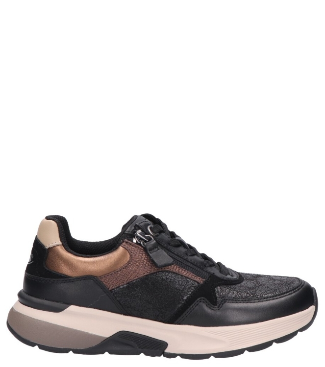Gabor Gabor sneaker <span>0105.01.006</span> 006 black/desert kombi Gabor sneaker <span>0105.01.006</span> 0105.01.006 zwart - www.bremmerschoenen.info - Bremmer Schoenen