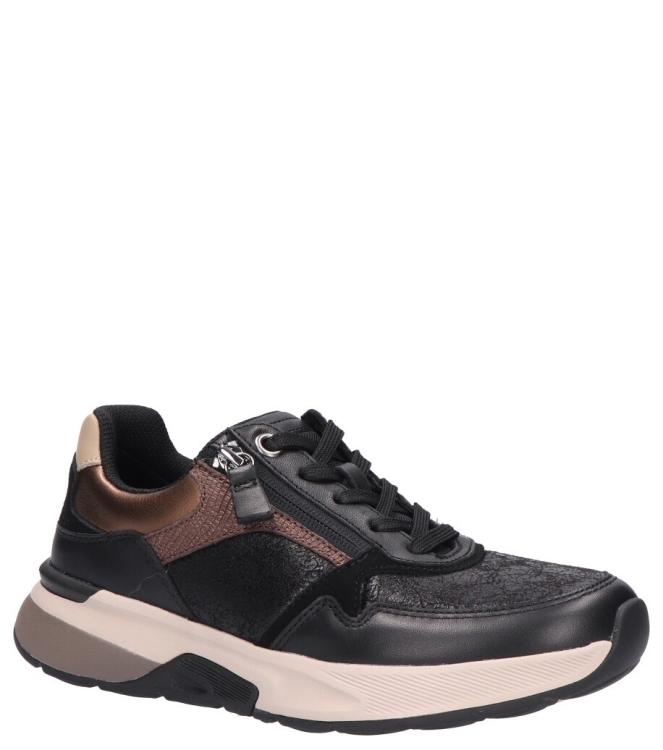 Gabor Gabor sneaker <span>0105.01.006</span> 006 black/desert kombi Gabor sneaker <span>0105.01.006</span> 0105.01.006 zwart - www.bremmerschoenen.info - Bremmer Schoenen