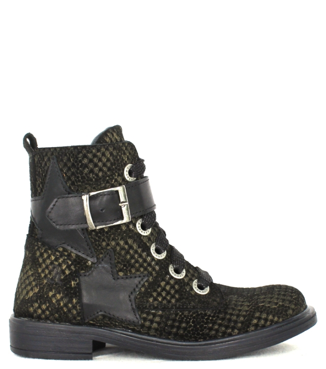 Jochie-Freaks veterboot <span>197565670</span> 197565670 groen - www.bremmerschoenen.info - Bremmer Schoenen