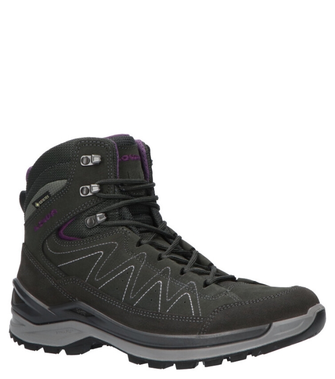Lowa Lowa wandelschoen hoog <span>LM320721-9738 Toro evo GTX mid</span> anthracite-eggplant Lowa wandelschoen hoog <span>LM320721-9738 Toro evo GTX mid</span> LM320721-9738 Toro evo GTX mid grijs - www.bremmerschoenen.info - Bremmer Schoenen